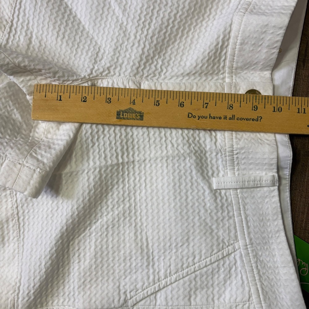 Lilly Pulitzer Callahan Shorts Resort White Seersucker Textured NWT Womens 12 - Picture 7 of 8